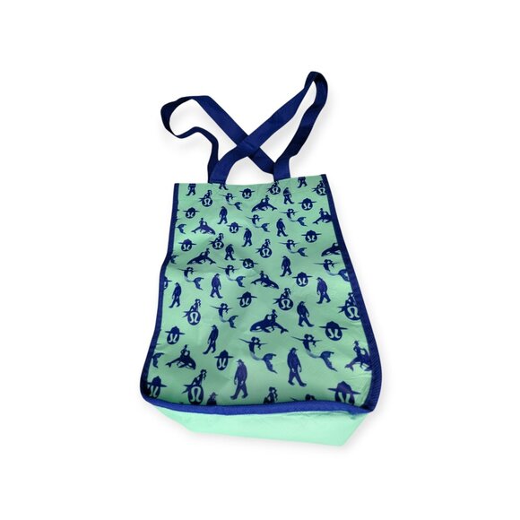 Lululemon Blue and Green Mermaid Whales Graphic Tote 12" x 9" - Picture 4 of 8